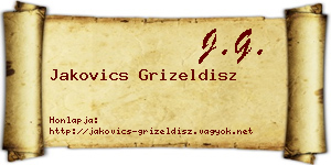 Jakovics Grizeldisz névjegykártya