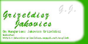 grizeldisz jakovics business card